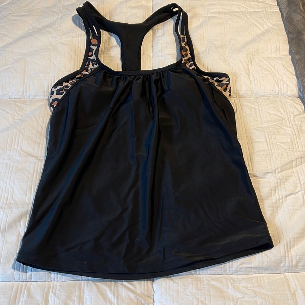 Leopard Print Tankini Top